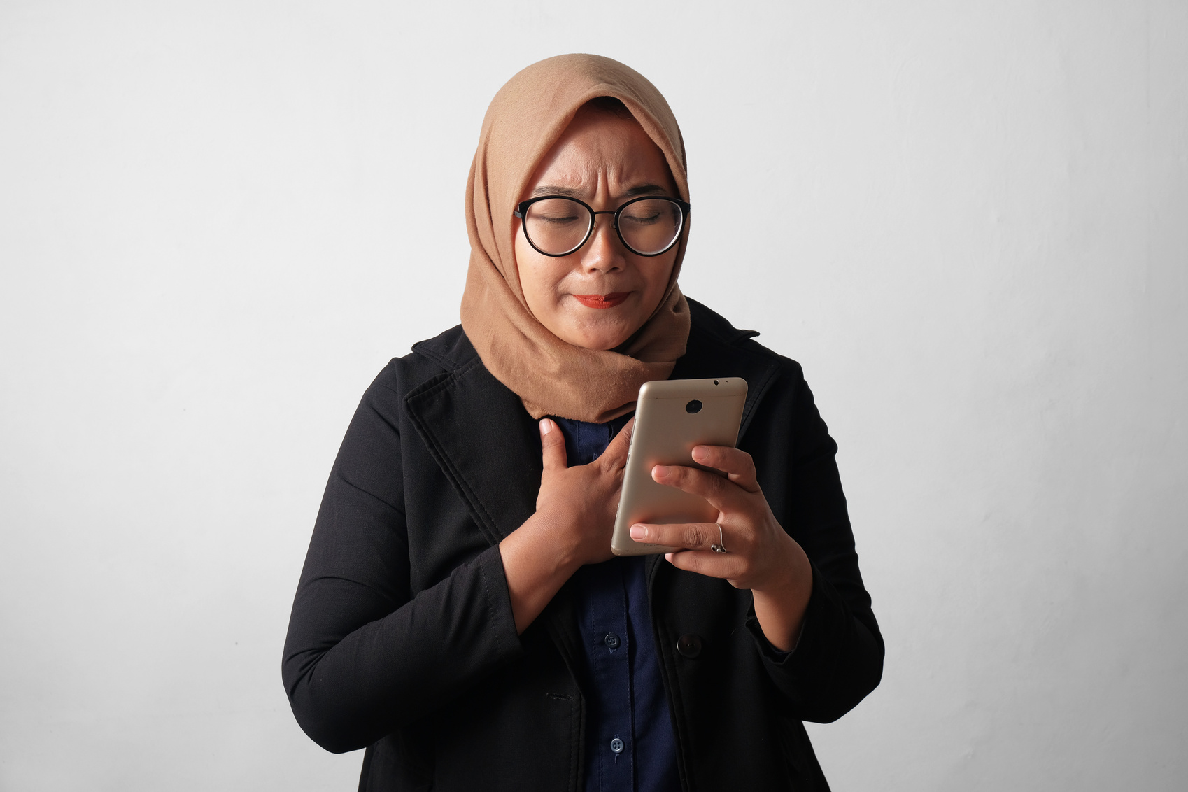 Sad Woman With Phone